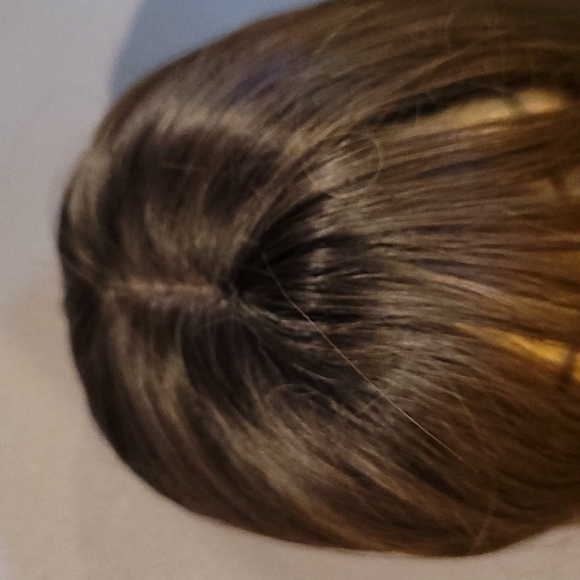 Long Light Brown Wig with Bangs and Flipped Ends - Picture 5 of 6